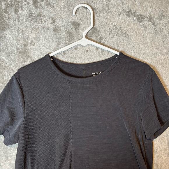 Athleta Size Small Relaxed Plain Short Sleeve Tee Black Women's - Picture 2 of 7